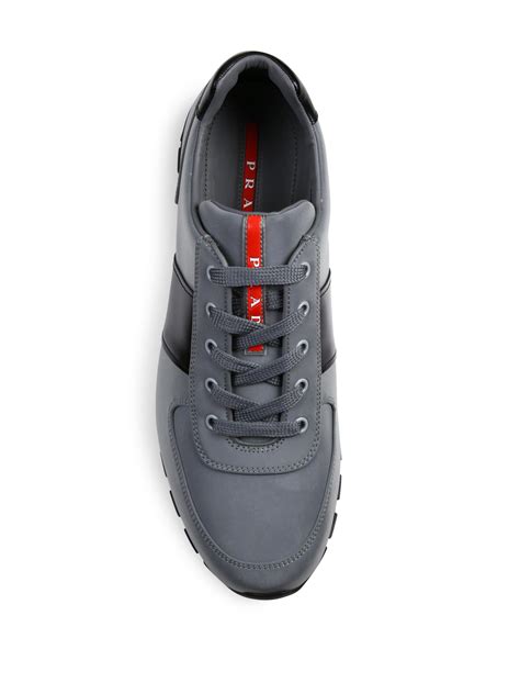 prada trainers men's black|prada runners.